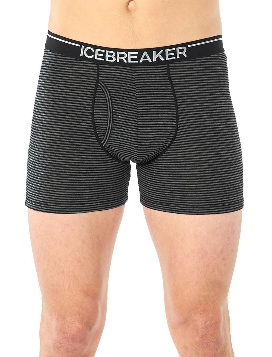 Sous Vêtement Icebreaker Merino Anatomica Boxers With Fly 3 Pack Homme Grise | FR 1322ZUTG